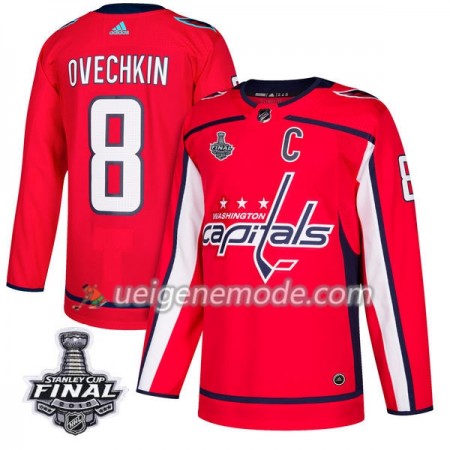 Herren Eishockey Washington Capitals Trikot Alex Ovechkin 8 2018 Stanley Cup Final Patch Adidas Rot Authentic